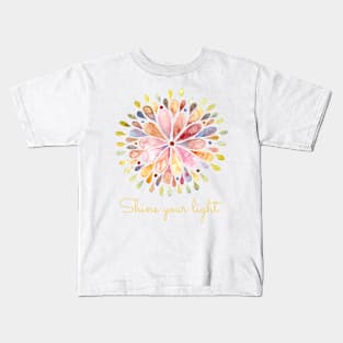 Shine your light mandala design Kids T-Shirt